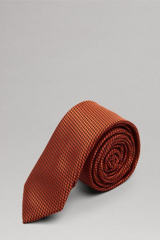 Burton Orange Jacquard Tie 1