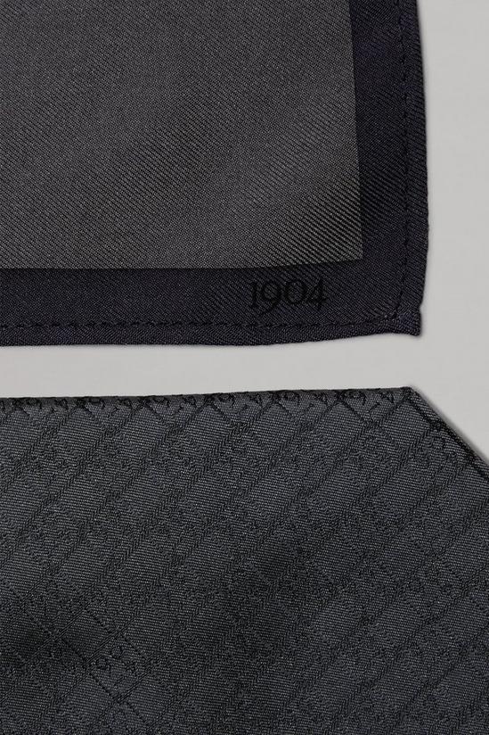 Burton 1904 Grey Design Tie And Pocket Square Set 3
