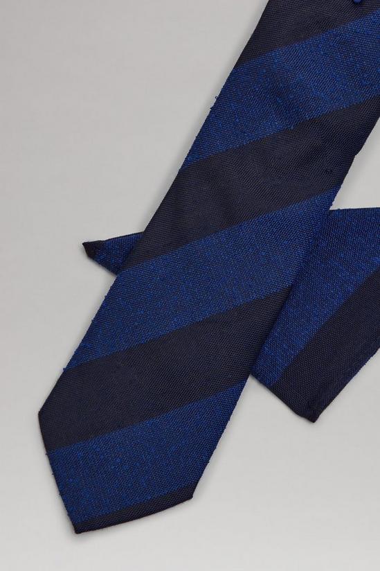 Burton Blue Stripe Tie And Pocket Square Set 2