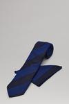 Burton Blue Stripe Tie And Pocket Square Set thumbnail 3
