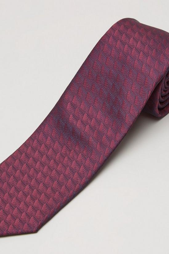 Burton Pink Large Scale Jacquard Wide Tie 2