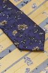Burton Blue And Yellow Ditsy Floral Tie And Pocket Square Set thumbnail 3