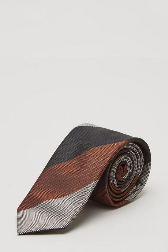 Burton Brown Wide Stripe Tie 1