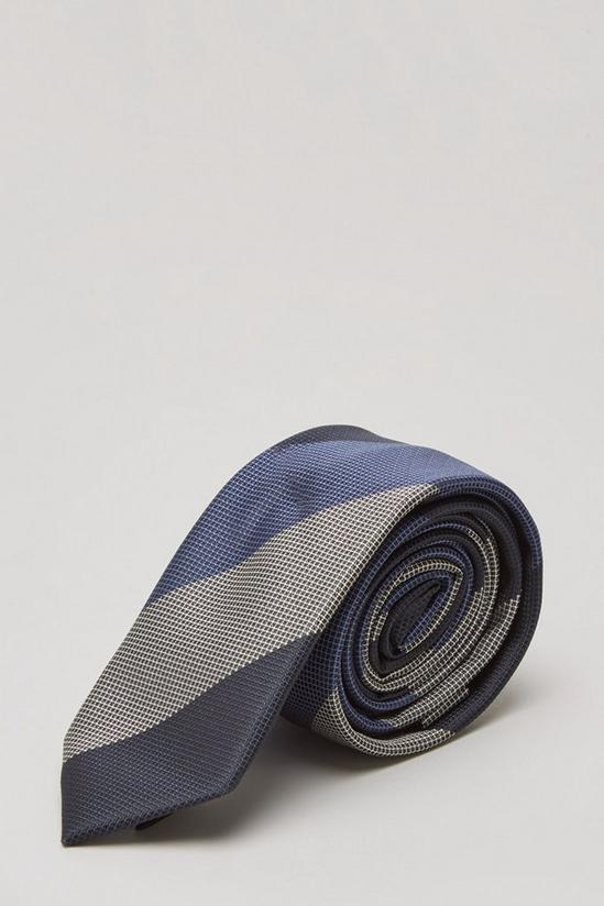 Burton Blue Wide Stripe Tie 1