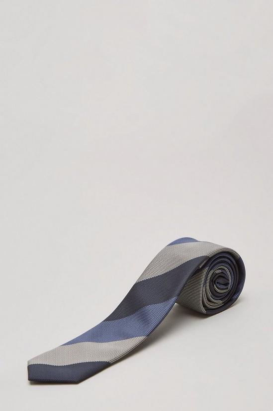 Burton Blue Wide Stripe Tie 2