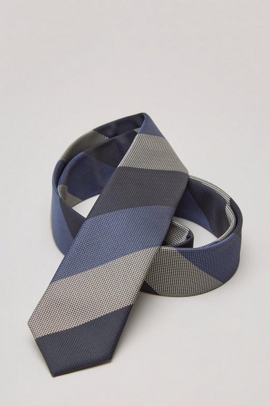 Burton Blue Wide Stripe Tie 3