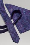 Burton Purple And Blue Paisley Skinny Tie Set thumbnail 2