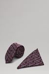 Burton Burgundy Mini Paisley Tie Set thumbnail 1
