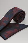 Burton Burgundy And Blue Sunflower Tie And Pocket Square Set thumbnail 3