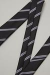 Burton Black And Silver Grain Stripe Tie thumbnail 3