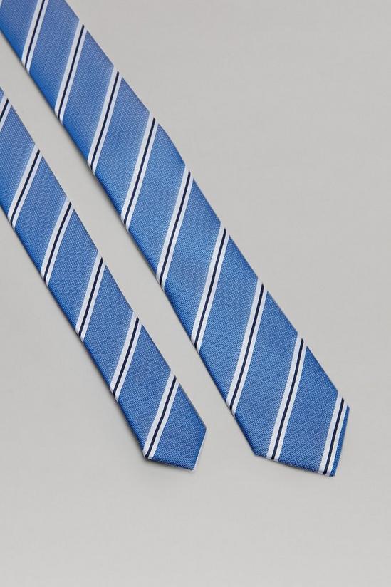 Burton Blue Grain Stripe Tie 3
