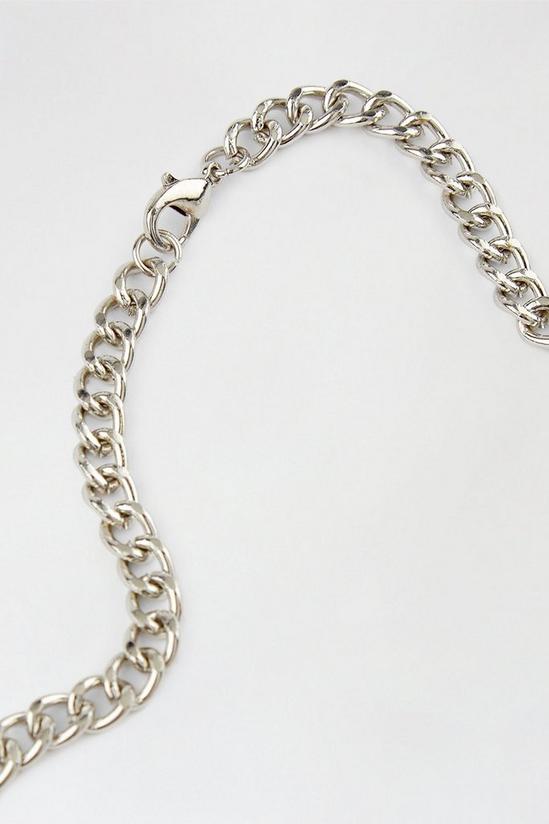 Burton Silver Slim Chain Necklace With Bar 2