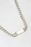 Burton Silver Slim Chain Necklace With Bar thumbnail 3