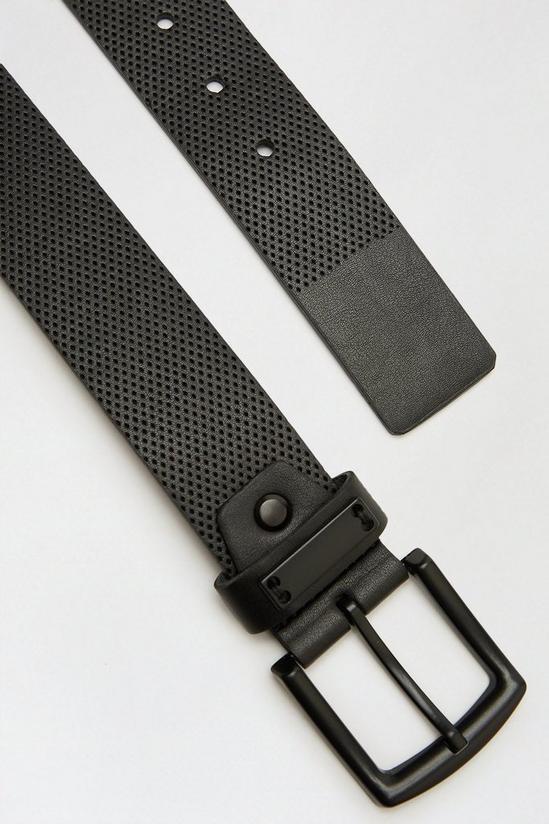 Burton Black Textured Strap Belt 3