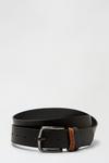 Burton Leather Black Double Contrast Keeper Belt thumbnail 1