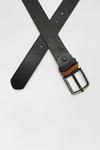 Burton Leather Black Double Contrast Keeper Belt thumbnail 2
