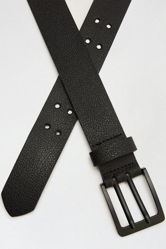 Burton Leather Black Double Prong Belt 2
