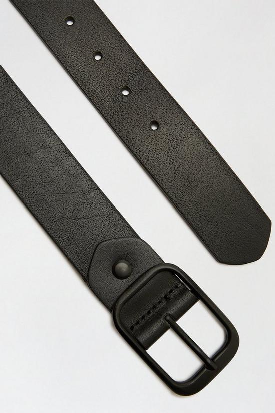Burton Leather Black Loop Buckle Belt 3