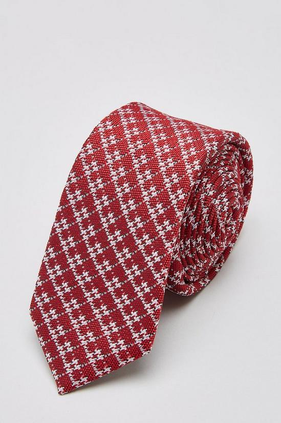 Burton Ben Sherman Red Large Dogtooth Tie 1
