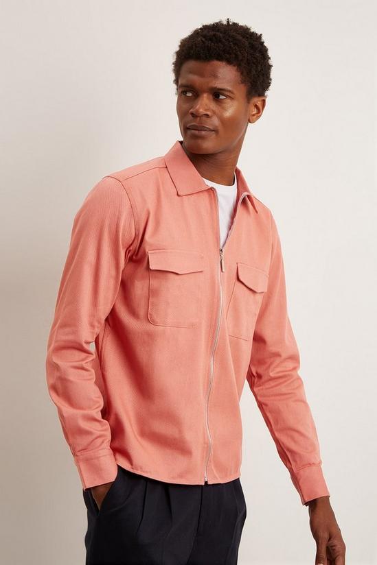 Burton Pink Overshirt With Zip 1