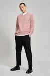Burton Relaxed Fit Pink Knitted V-Neck Jumper thumbnail 2