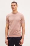 Burton Cotton Rich Pink Knitted T-shirt thumbnail 1