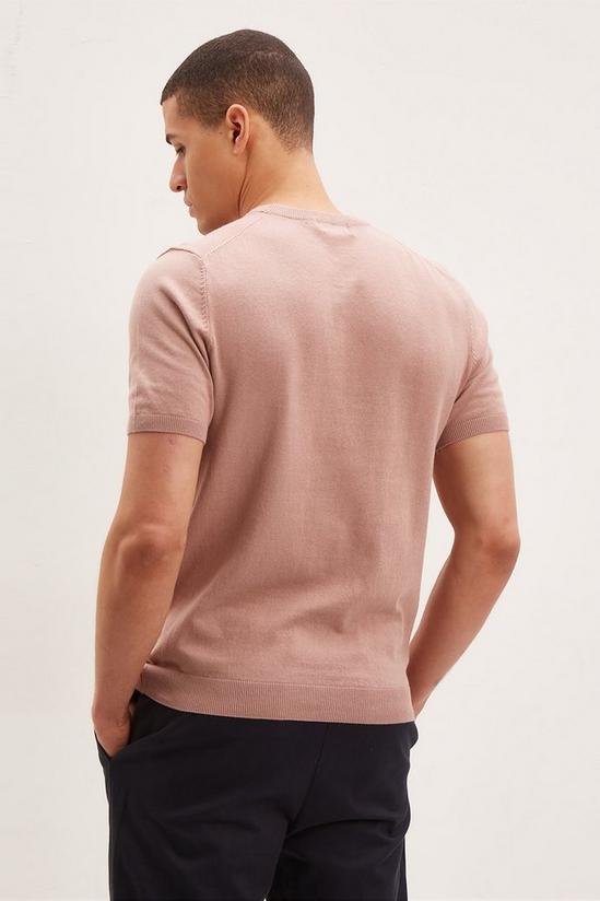 Burton Cotton Rich Pink Knitted T-shirt 3