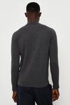 Burton Cotton Rich Charcoal Knitted Turtle Neck Jumper thumbnail 3