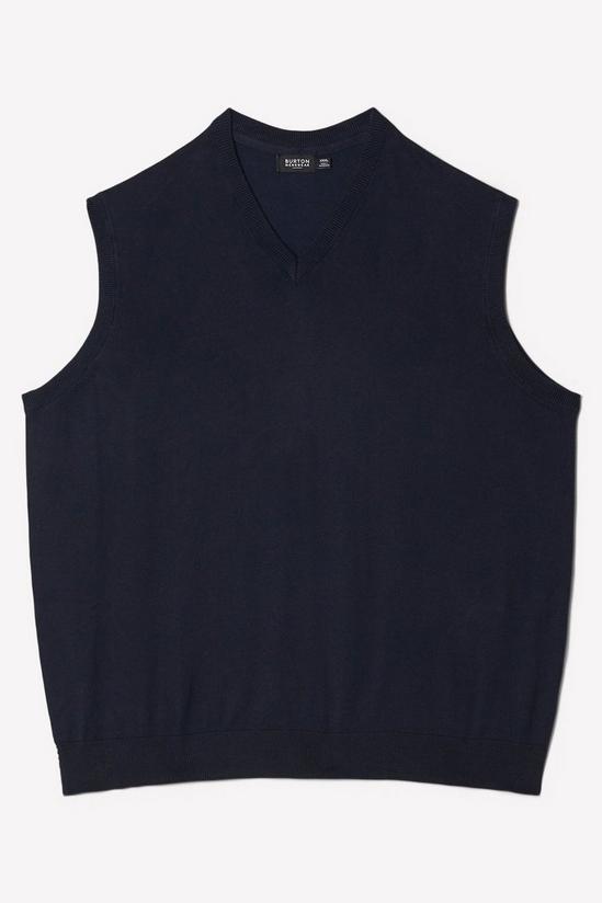 Burton Plus And Tall Navy Knitted Tank 5