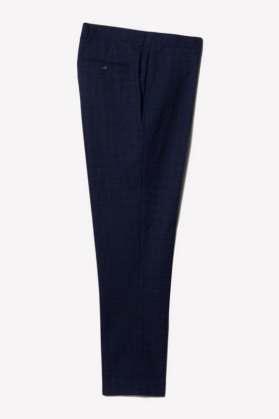 Burton Slim Fit Navy Tonal Grindle Suit Trousers 5