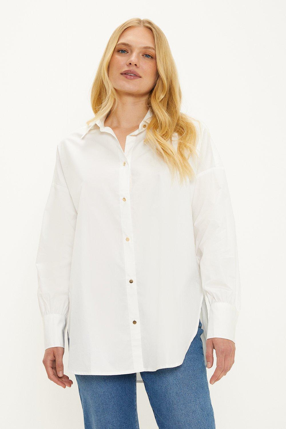 Shirts | Oversized Poplin Shirt | Oasis