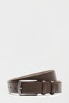 Burton Brown Leather look Belt With Silver Buckle thumbnail 1