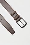 Burton Brown Leather look Belt With Silver Buckle thumbnail 3