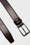 Burton Dark Brown Leather look Belt With Silver Buckle thumbnail 3