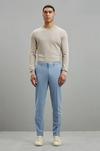 Burton Slim Fit Blue Basketweave Suit Trousers thumbnail 2