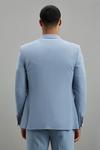 Burton Slim Fit Blue Basketweave Suit Jacket thumbnail 3