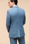 Burton Skinny Fit Blue Sharkskin Suit Jacket thumbnail 3