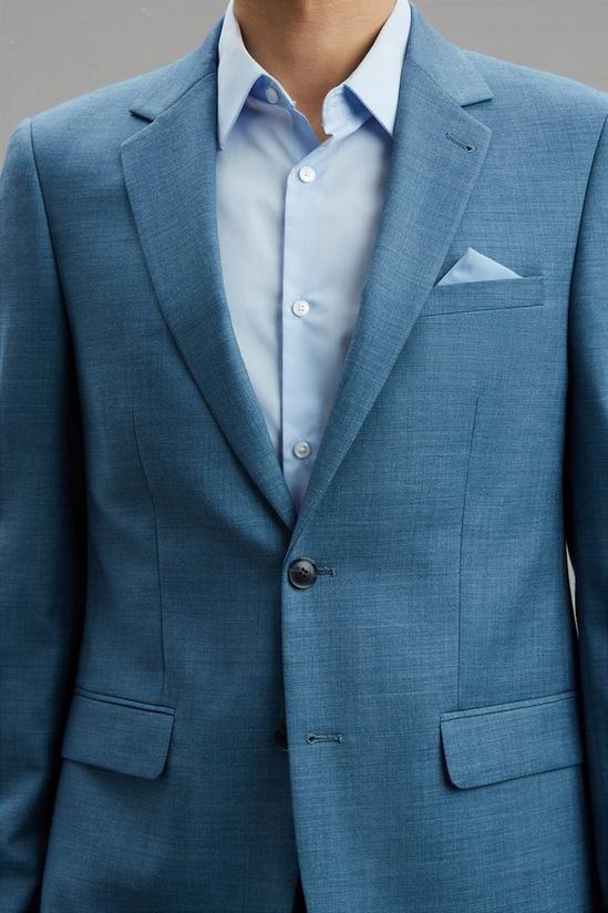 Burton Skinny Fit Blue Sharkskin Suit Jacket 6