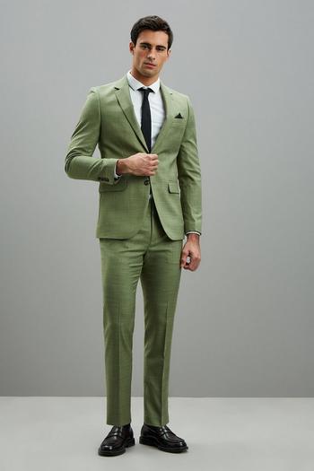 Related Product Skinny Fit Green Suit Jacket