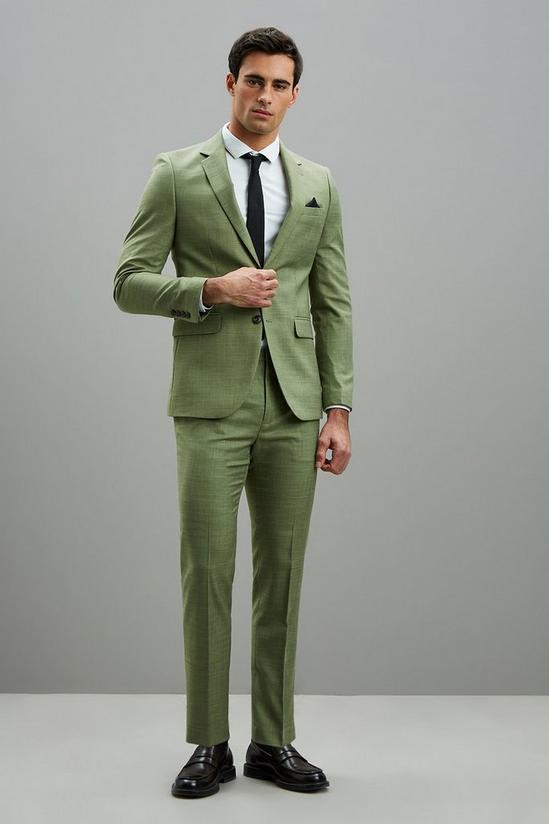 Burton Skinny Fit Green Suit Jacket 1