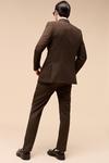 Burton Slim Fit Brown Texture Suit Jacket thumbnail 3