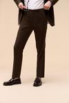 Burton Slim Fit Brown Texture Suit Trousers thumbnail 1