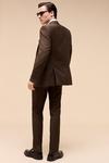 Burton Slim Fit Brown Texture Suit Trousers thumbnail 3