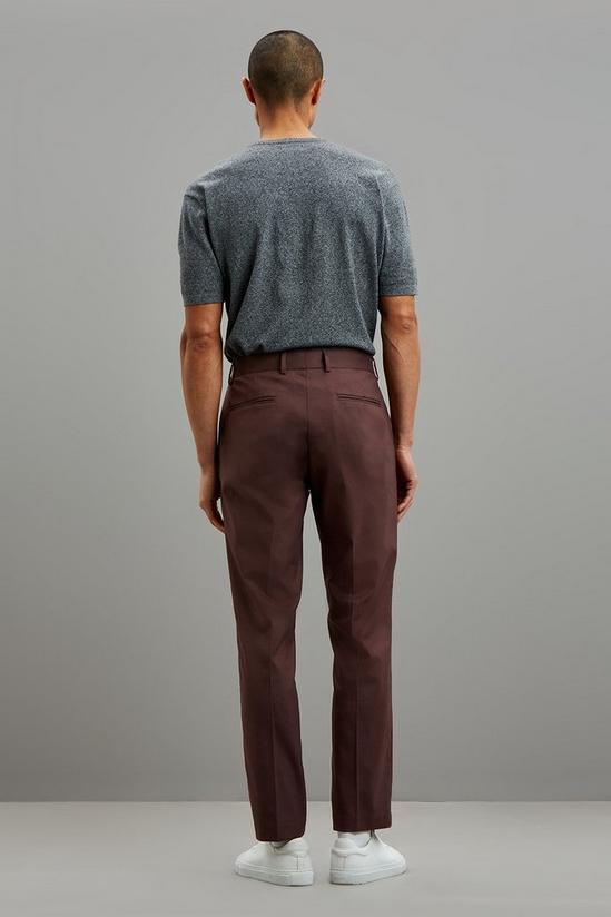Burton Slim Fit Brown Suit Trousers 3