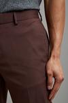 Burton Slim Fit Brown Suit Trousers thumbnail 4