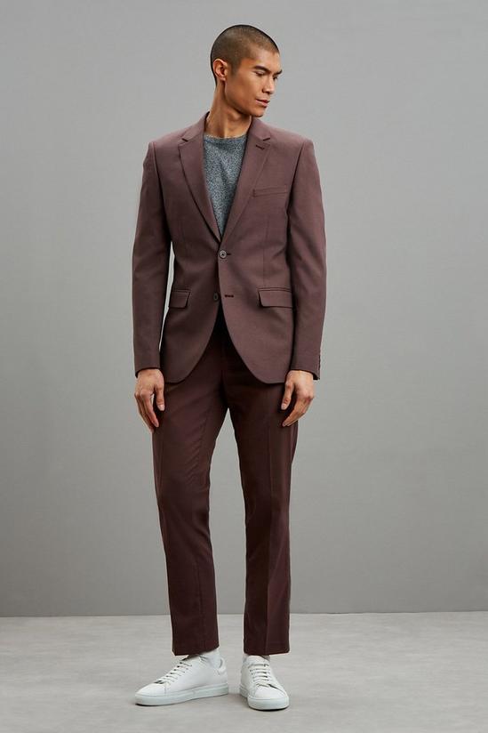 Burton Slim Fit Brown Suit Jacket 2