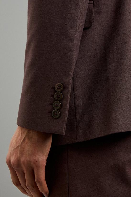 Burton Slim Fit Brown Suit Jacket 5