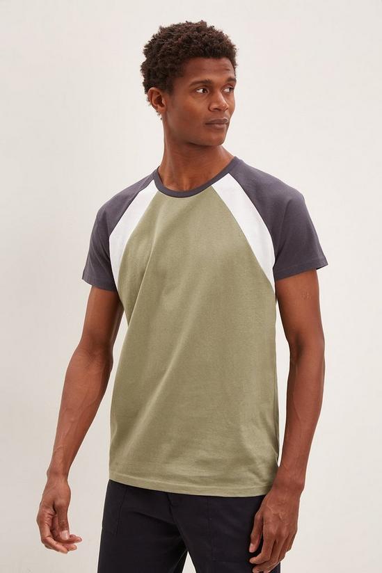 Burton Contrast Panel Sleeve Raglan T-shirt 1