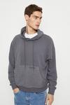 Burton Relaxed Fit Patch Work Reversed Jersey Hoodie thumbnail 1