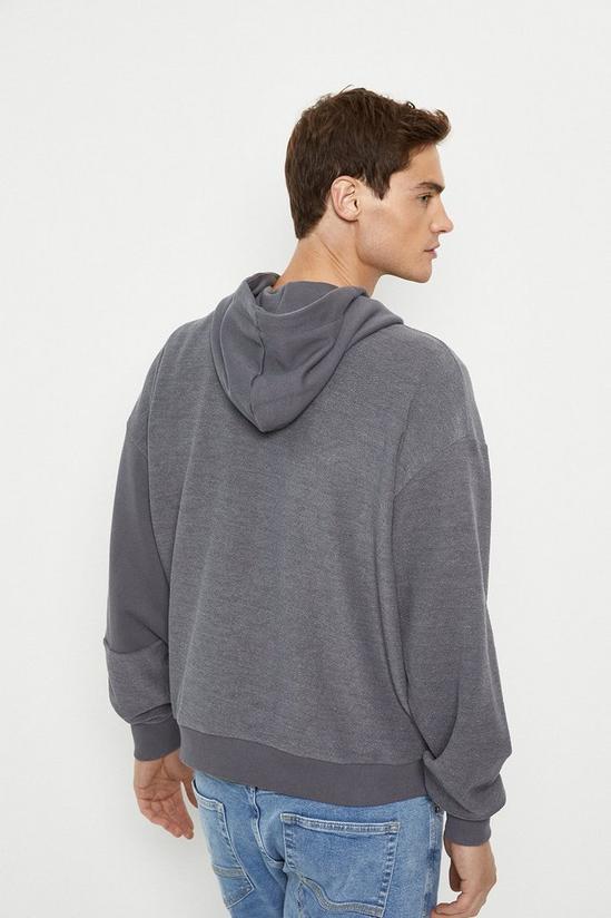 Burton Relaxed Fit Patch Work Reversed Jersey Hoodie 3